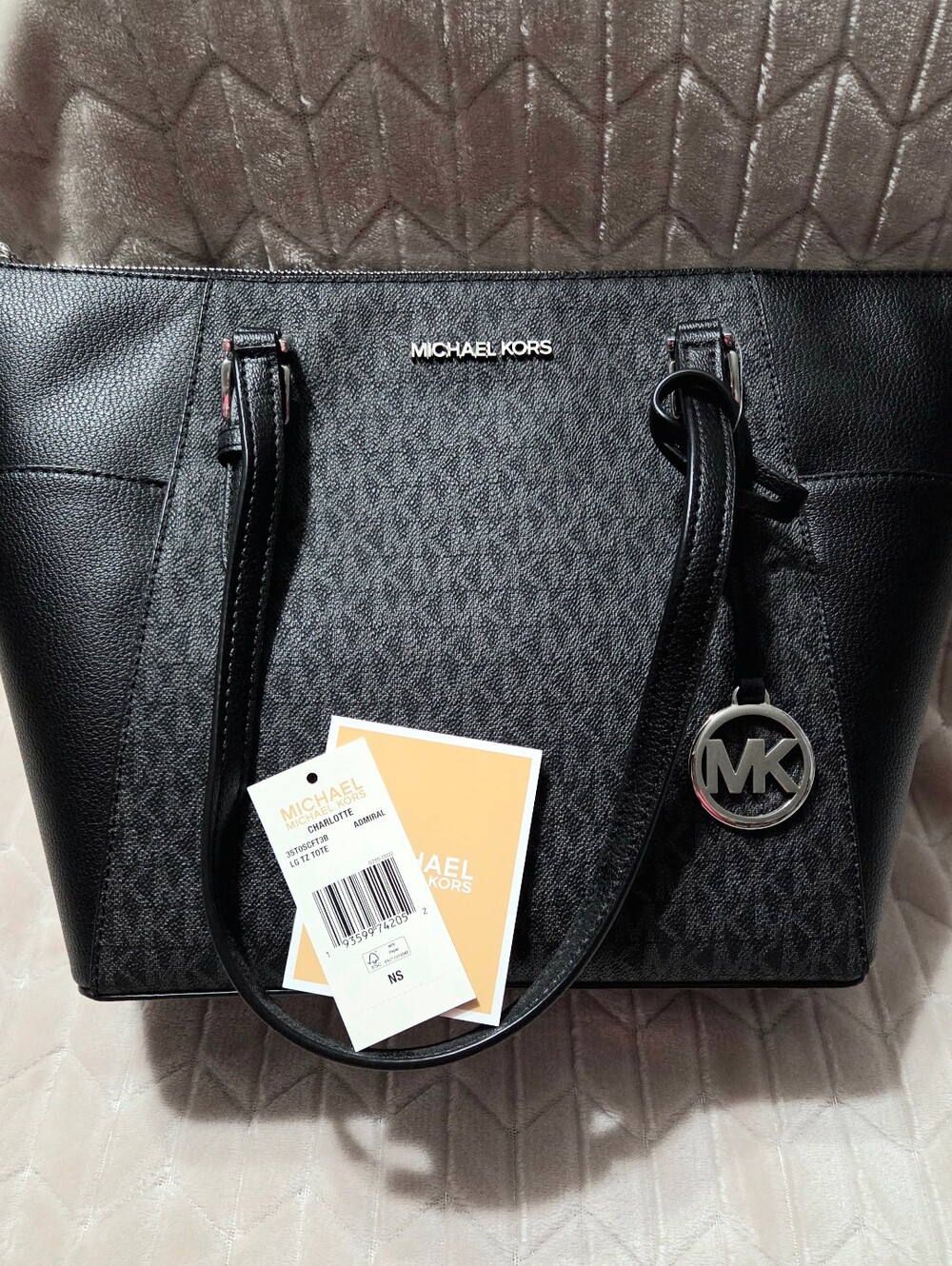 Michael Kors Black Signature Charlotte Monogram Tote- LIKE NEW